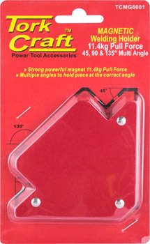 TORK CRAFT MAGNETIC WELDING HOLDER 11.4KG P/FORCE 45-90-135 DEG MULTI ANGLE