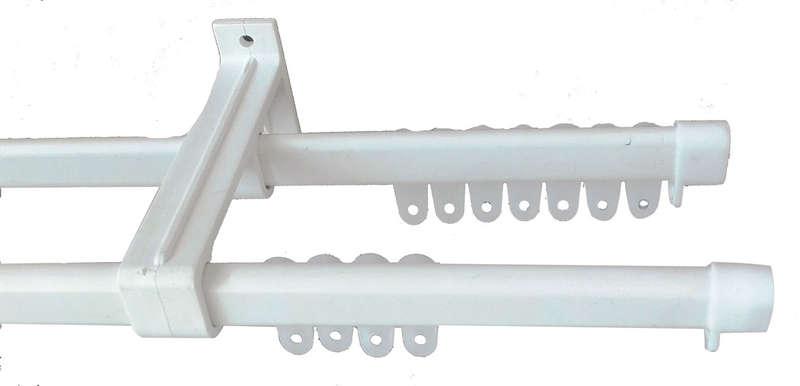 CURTAIN RAIL COMPLETE DOUBLE 2.0MT