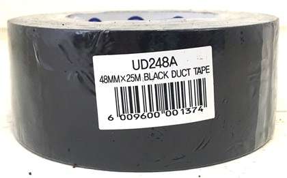 TAPE DUCT BLACK 48MMX25MTR