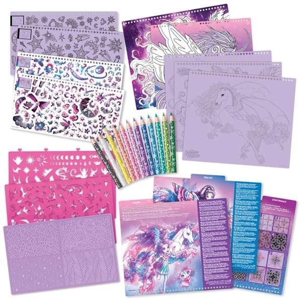 Nebulous Stars Creative Sketchbook Fantasy Horses Firiaz & Daliaz - Drawing Set