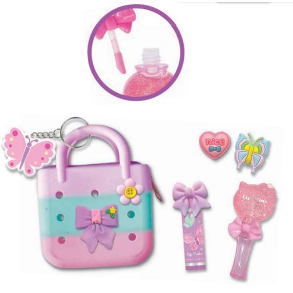 Hot Focus Charm Beauty Set, Lip Balm, Glitter Lip Gloss & Collectible Bag Charms