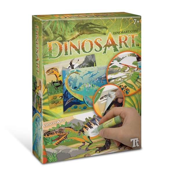 Sand and Foil Art Dinos Art