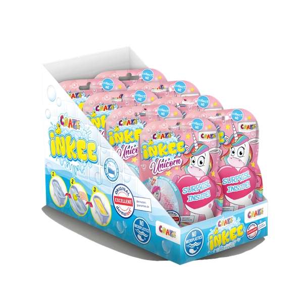 Craze Inkee Bathtime Toys Unicorn Display 8 Pieces