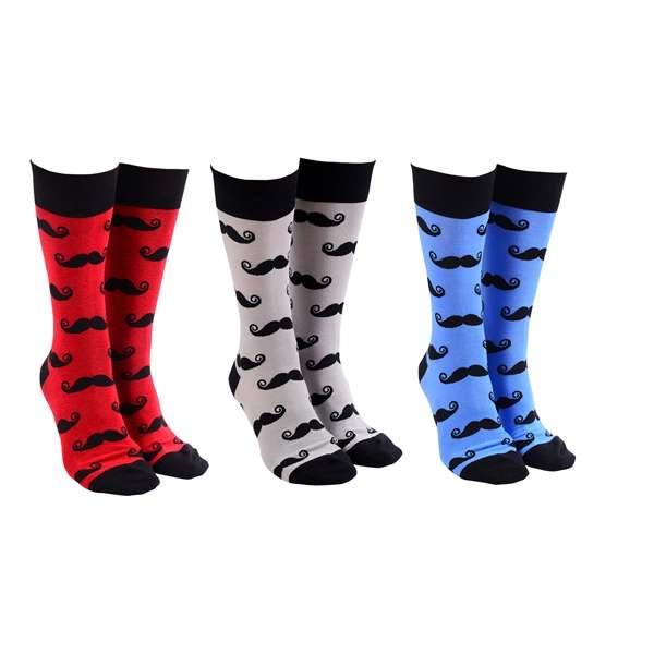 Sock Society Moustaches Pack of 3