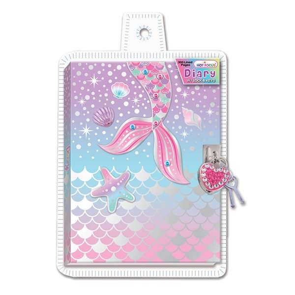Hot Focus Diary with Lock & Key Mermaid Vibes