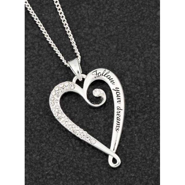 Equilibrium Necklace Looped Heart Dream