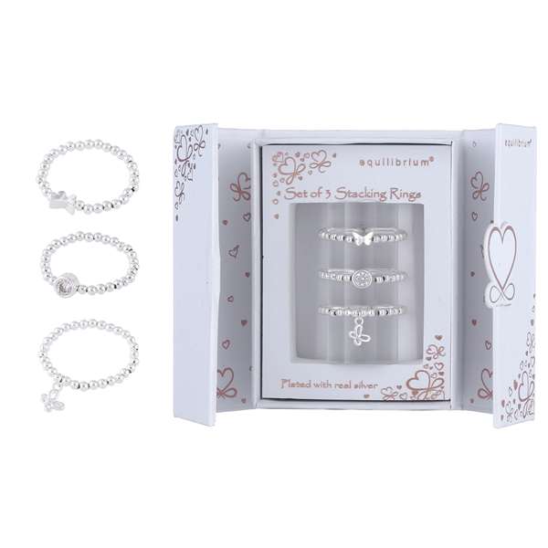 Equilibrium Rings Gift Set 3  Butterflies