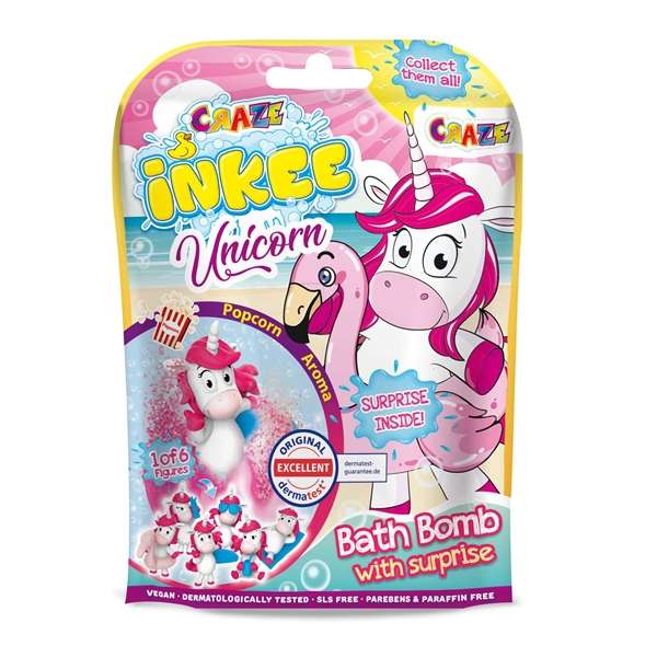 Craze Inkee Bathtime Toys Unicorn Beach Display 8 Pieces