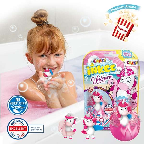 Craze Inkee Bathtime Toys Unicorn Beach Display 8 Pieces