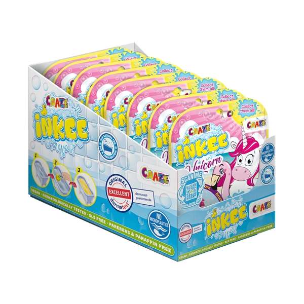 Craze Inkee Bathtime Toys Unicorn Beach Display 8 Pieces
