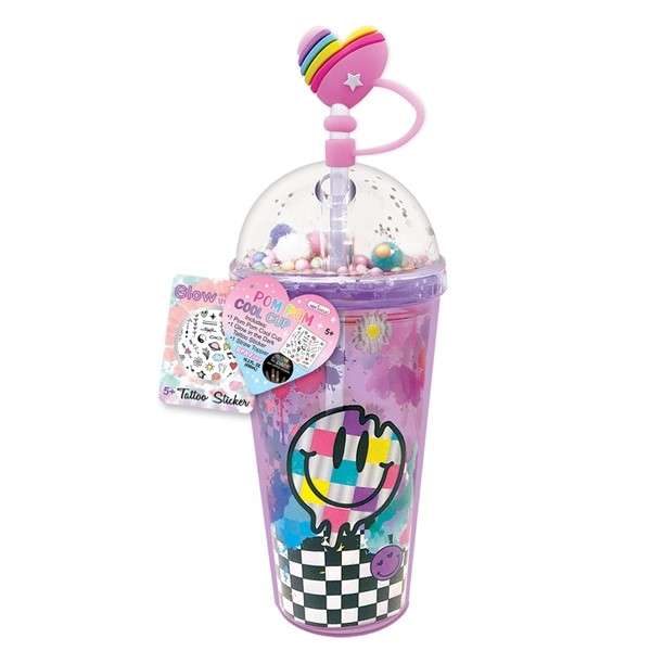 Hot Focus Cool Vibes Crystal Cool Cup with Straw