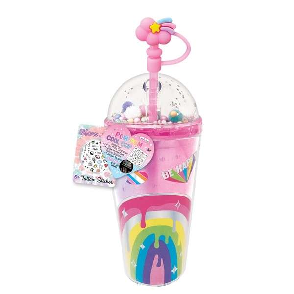 Hot Focus Rainbow Crystal Cool Cup with Straw