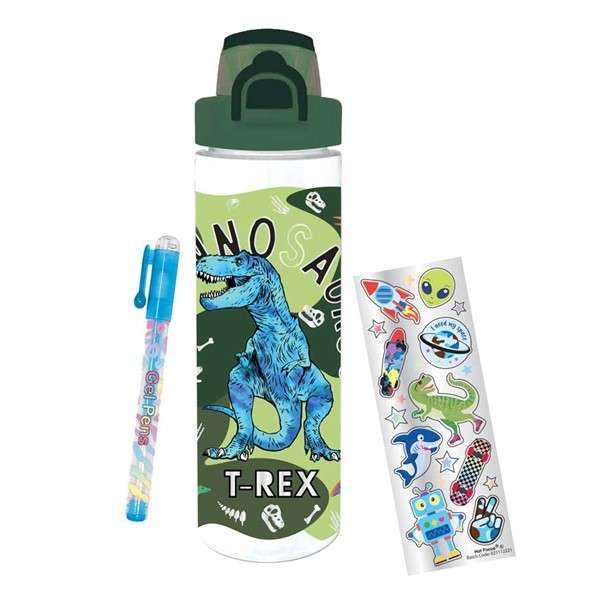 Hot Focus Pop-Open Water Bottle With Sticker