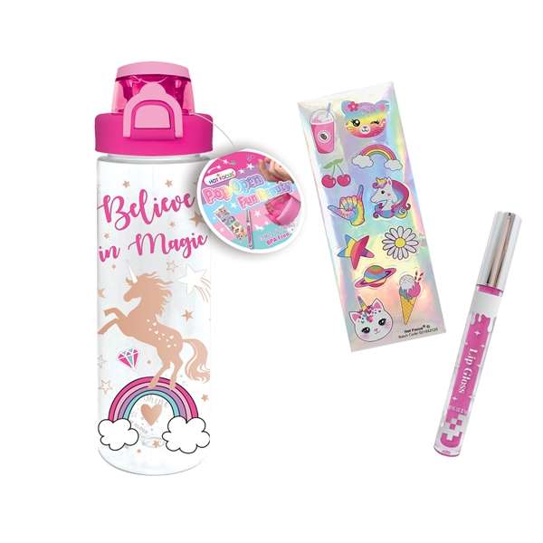 Hot Focus Unicorn Pop Open Water Bottle