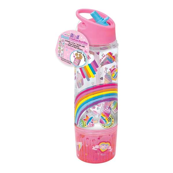 Hot Focus Rainbow 2-In-1 Snack Water Bottle
