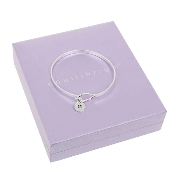 Equilibrium Silver Plated Bracelet Msg Loop 21st