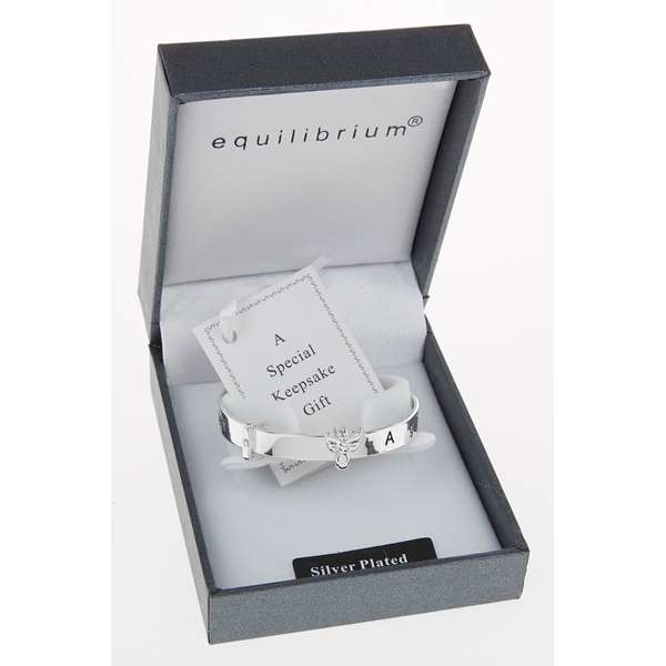 Equilibrium Silver Plated Bangle Angel Keepsake