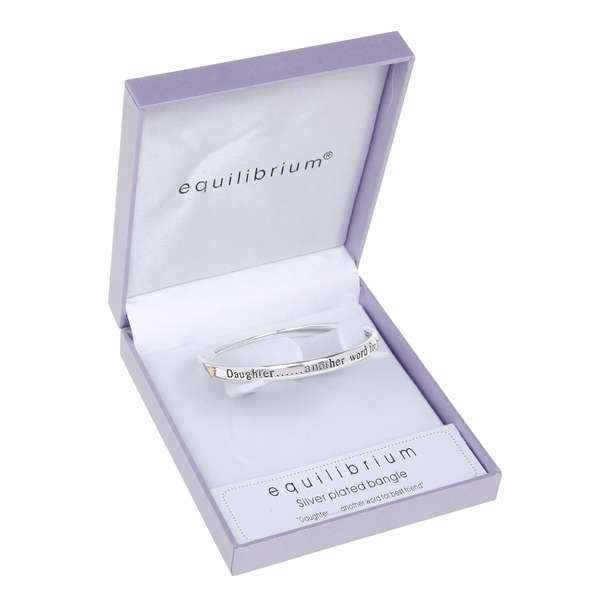 Equilibrium Silver Plated Bangle 2 Tone  Daughter