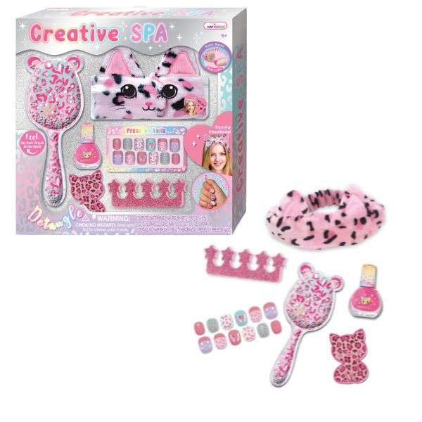 Hot Focus Leopard Creative Spa Kit Girls Deluxe Beauty Set