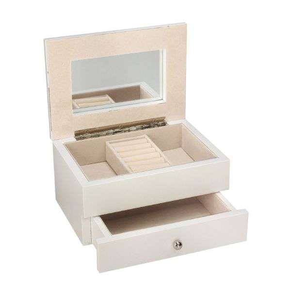 Jewellery Box White With Drawer