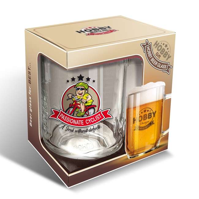 Cyclist Hobby Beer Glass