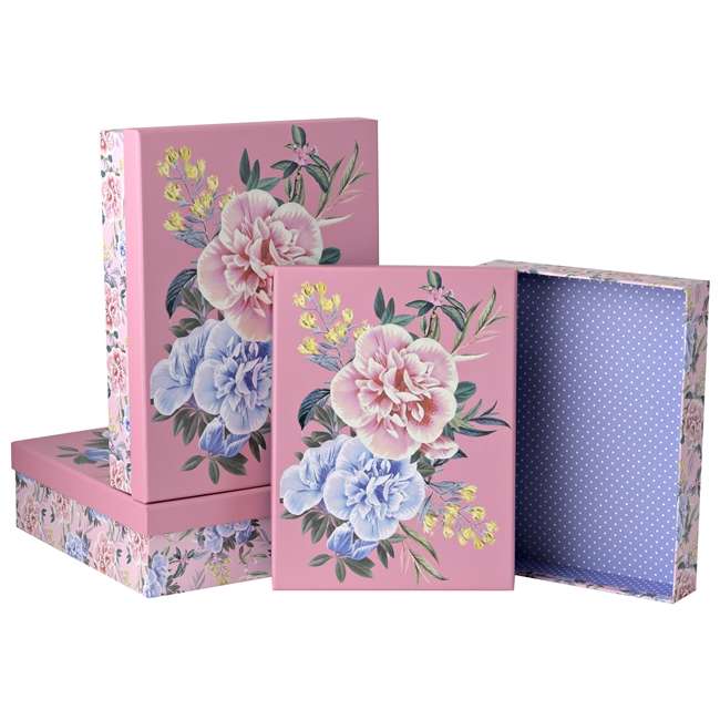 3 Nested Shirt Boxes Midsummer Memories