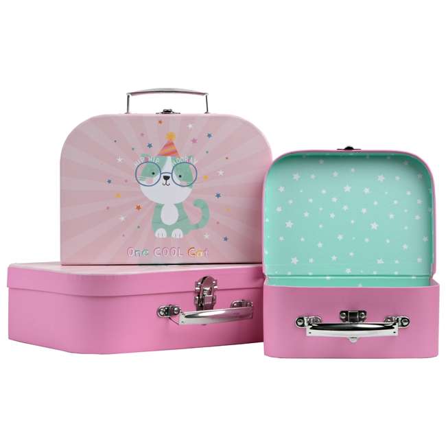 3 Nested Suitcase Boxes Cool Cats
