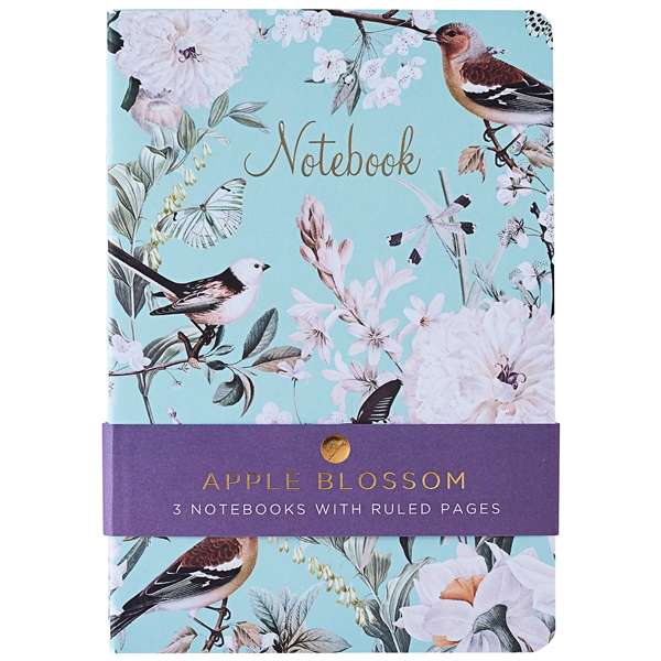 Notebooks A5 3 Pack Apple Blossom