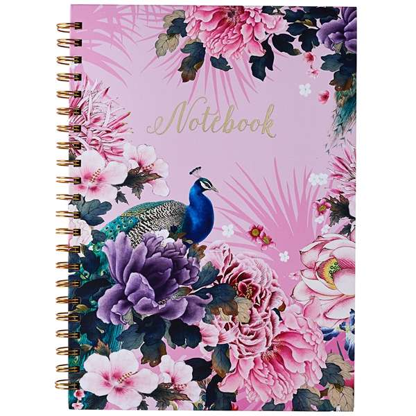 Design by Violet Notebook A4 Exquisite Peacock