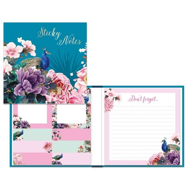 Design by Violet Sticky Notes Exquisite Peacock