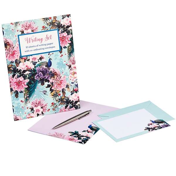 Writing Set Pouch Exquisite Peacock