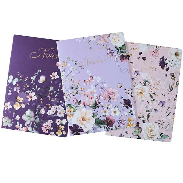 Notebooks A4 3 Pack Fleur