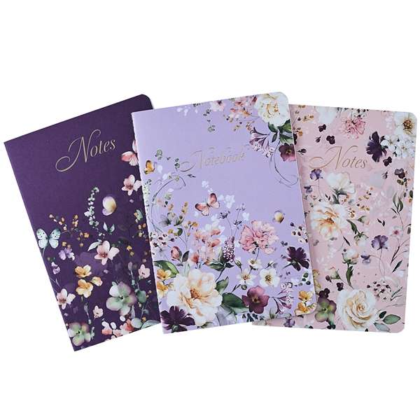 Notebooks A5 3 Pack Fleur
