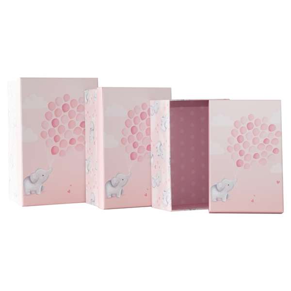 3 Nested Boxes Baby Rose