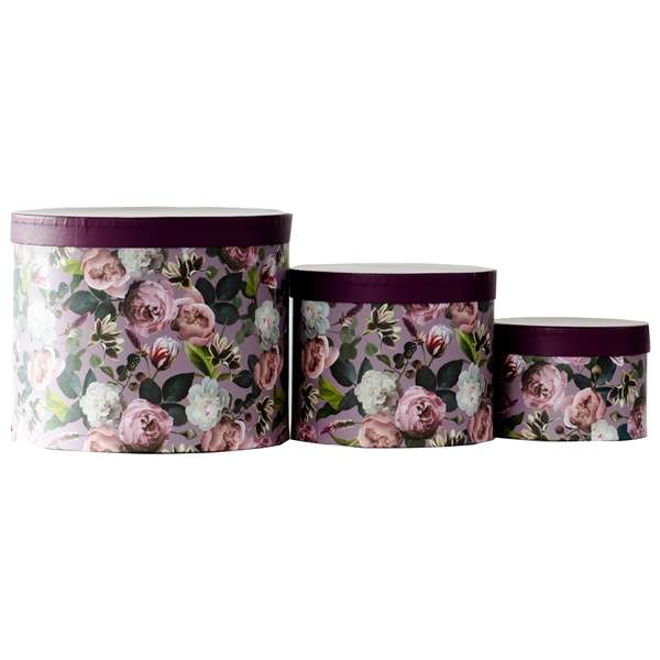 3 Nested Circle Boxes Bramble Rose