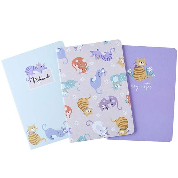 Notebooks A5 3 Pack Purrfect Pets