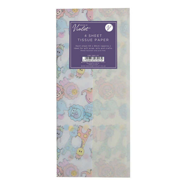 Tissue Paper 4 Sheet Baby & Cream