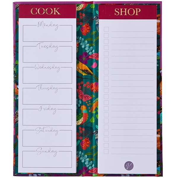 Bright & Beautiful Magnetic Weekly Meal Planner - 52 Tear-Off Pages with Fridge Magnet