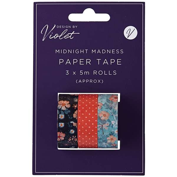 Paper Tape 3pk 5m Midnight Madness
