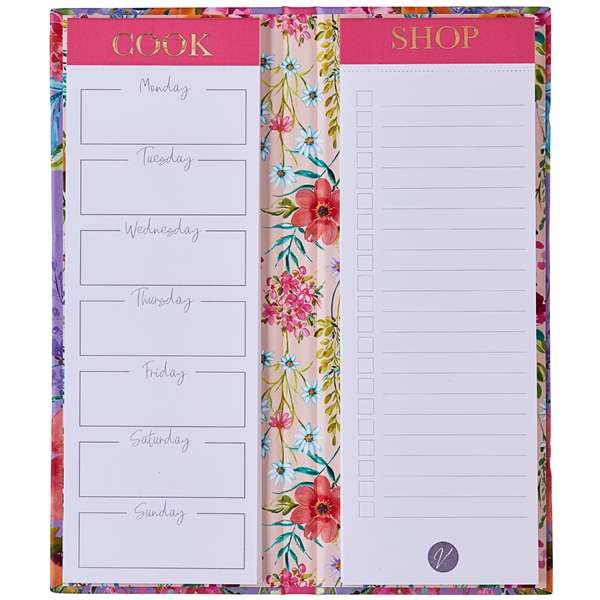 Aurora Magnetic Weekly Meal Planner - 52 Tear-Off Pages with Fridge Magnet