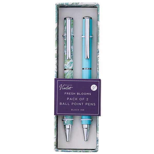Ballpoint Pen 2 Pack Fresh Blooms - Black Ink