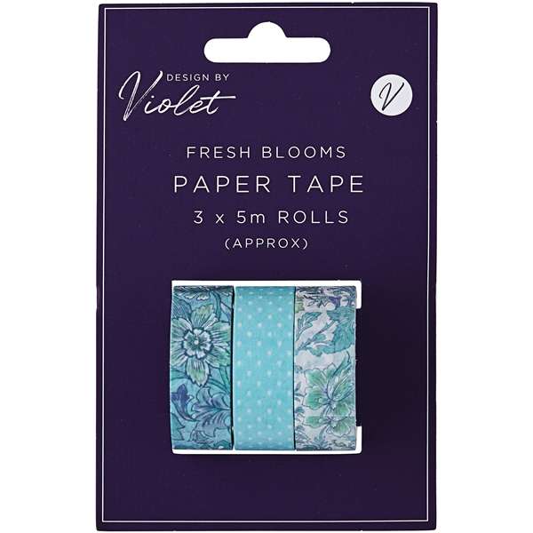 Paper Tape 3pk 5m Fresh Blooms