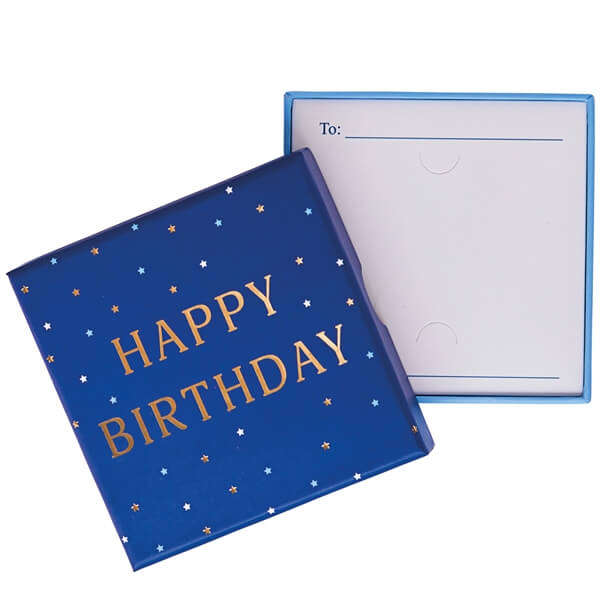Gift Card Box - Happy Birthday Blue