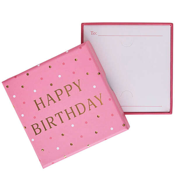 Gift Card Box - Happy Birthday Pink