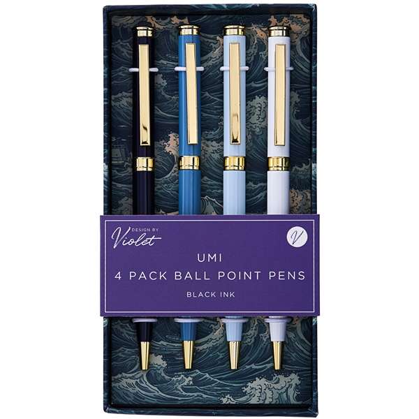 Ballpoint Pen 4 Pack Umi - Black Ink