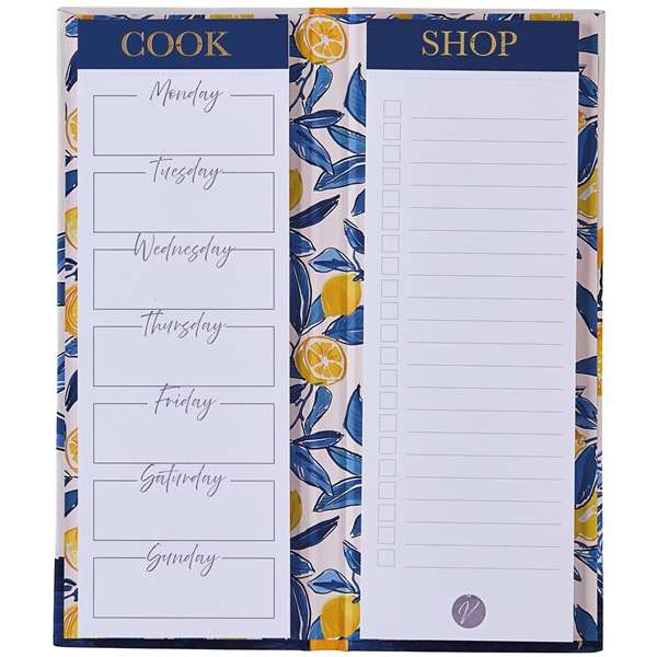 La Dolce Vita Magnetic Weekly Meal Planner - 52 Tear-Off Pages with Fridge Magnet