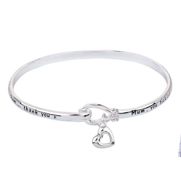 Equilibrium Silver Plated Bangle Mum