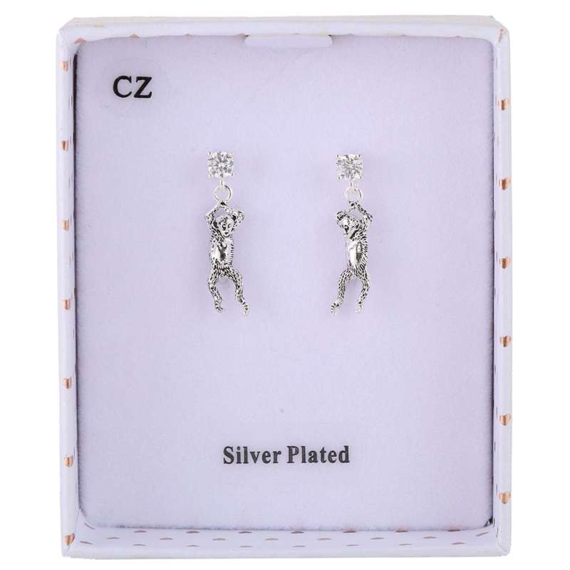 Equilibrium Wild at Heart Orangutan Silver Plated Earrings