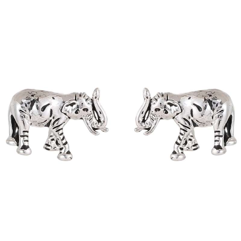 Equilibrium Wild at Heart Silver Plated Elephant Earrings