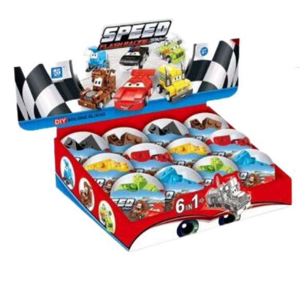 Mini Building Blocks Vehicles Display 12/pc